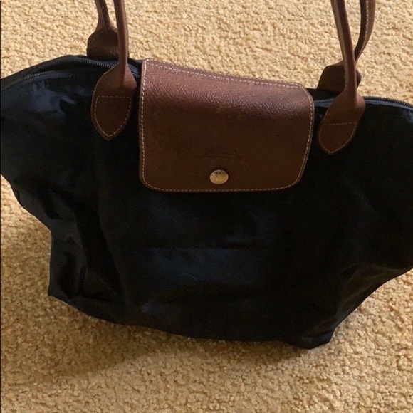 Black Longchamp Les Pliages Small Tote - Picture 2 of 3